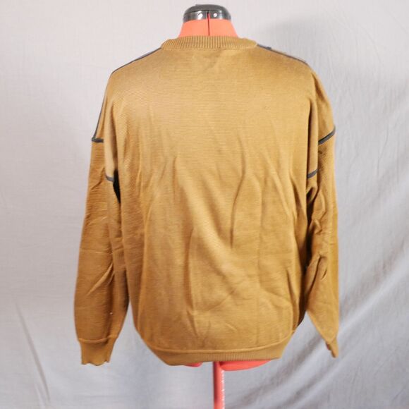 Vintage Vittorio Rocchetti 90s Sweater L Men's Brown Graphic 100% Cotton - Picture 12 of 16